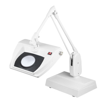 Dazor Stretchview 33-Inch Desk Base LED Magnifier- 16D 5x- White