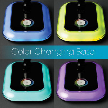 Ott-Lite Glow LED Desk Lamp with Color Changing Base- Black Ott-Lite Glow LED Desk Lamp with Color Changing Base- Black