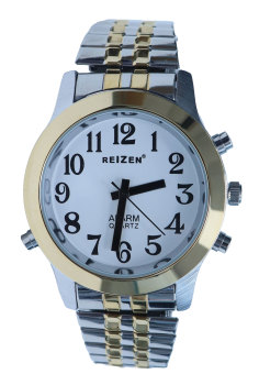 Talking Watch- Mens- 2 Voices- Bi-Color- Expansion Band Talking Watch- Mens- 2 Voices- Bi-Color- Expansion Band