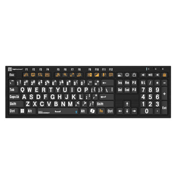Windows Accessibility - White on BlackNERO Slimline Keyboard - Windows
