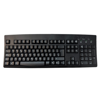 Spanish Standard Keyboard Black with Ivory Print USB PS2 Spanish Standard Keyboard Black with Ivory Print USB PS2
