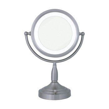 Lighted Round Vanity Mirror 8x-1x Lighted Round Vanity Mirror 8x-1x
