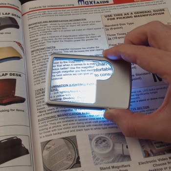 Credit Card Size Dual Power LED Magnifier- 3x + 6x Credit Card Size Dual Power LED Magnifier- 3x + 6x