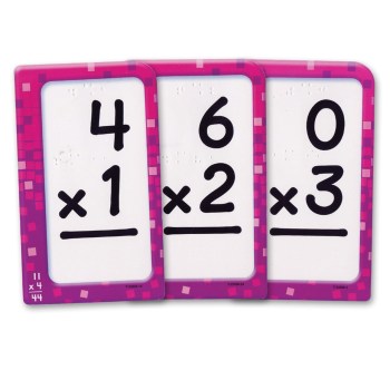 Multiplication Pocket Flash Cards with Braille