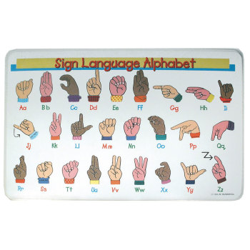 Sign Language Alphabet Placemat