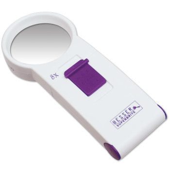 Besser Superbrite 8X 28D LED Handheld Magnifier with Yellow Bulb Besser Superbrite 8X 28D LED Handheld Magnifier with Yellow Bulb