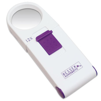 Besser Superbrite 12X 44D LED Handheld Magnifier with Yellow Bulb