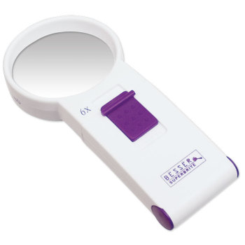Besser Superbrite 6X 20D LED Handheld Magnifier with Yellow Bulb Besser Superbrite 6X 20D LED Handheld Magnifier with Yellow Bulb