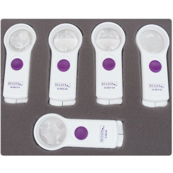 Besser 5-Piece Compact LED Handheld Magnifier Kit Besser 5-Piece Compact LED Handheld Magnifier Kit