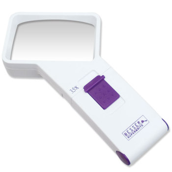 Besser Superbrite 3.5X 10D LED Handheld Magnifier with Yellow Bulb Besser Superbrite 3.5X 10D LED Handheld Magnifier with Yellow Bulb