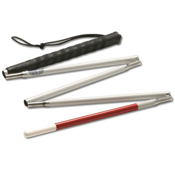 Ambutech Aluminum 5-Section Folding Cane- Pencil- 60in Ambutech Aluminum 5-Section Folding Cane- Pencil- 60in