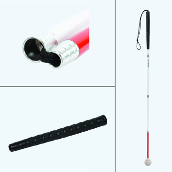 Ambutech Aluminum 4-Section Folding Cane-Rolling Ball-40-in Ambutech Aluminum 4-Section Folding Cane-Rolling Ball-40-in