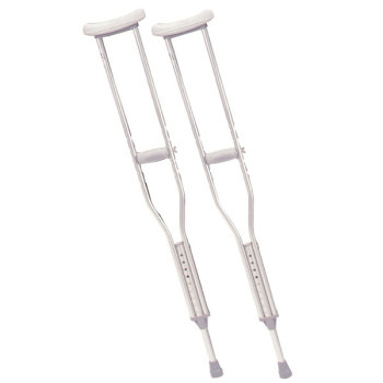 Push-button Aluminum Crutches - Adult Size