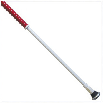 Graphite Telescopic Cane-Red-Metal Glide Tip- 59in