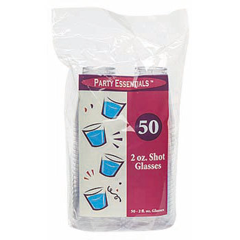 2 oz. Clear Plastic Shot Glasses