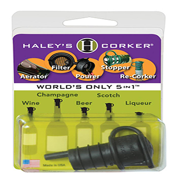 Haley's Original 5-in-1 Bottle Corker - 6 Display Cards