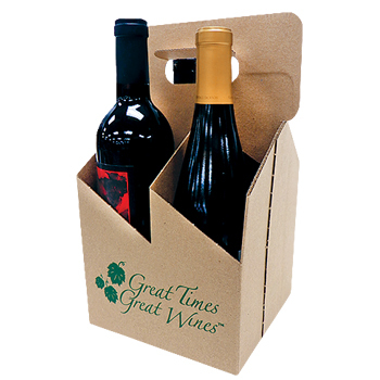 Product Image of 4-Bottle Printed Wine Carrier