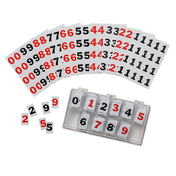 Individual 1.25 Black/Red Shelf Tags - 100 Count