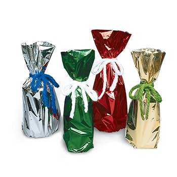 Product Image of Metallic Mylar Gift Bags for 750ml to 1L Bottles