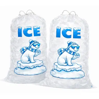 8 lb. Drawstring Ice Bags - 500 Count