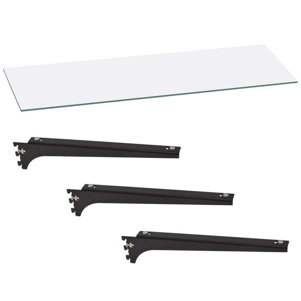 Extra Shelf Kit for 72 in. LED Lighted Glass Retail Display Showcase   