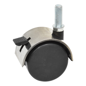 2 in. Caster with Chrome Hood and Brake