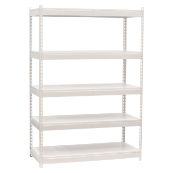 5-Tier Heavy Duty Steel Boltless Storage Rack with 3/4 inch Thick Decking