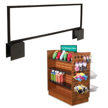 Slatwall Gondola Sign Holder - 22 in. wide x 7 in. high