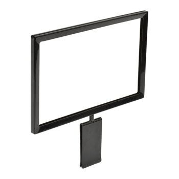 11 in. x 7 in. Sign Holder for Grid Displays - Black Metal