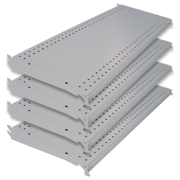 Gray Metal Gondola Shelves - 4 per Carton