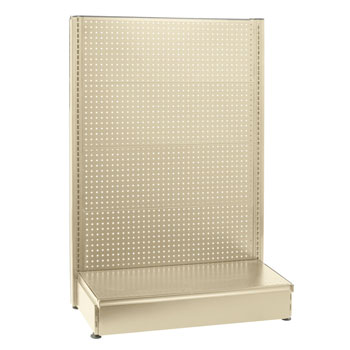 48 w x 18 d Single Sided Gondola - Pegboard - Sahara Beige 