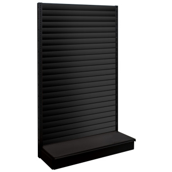 36 in w x 16 in d Gondola End Cap - Slatwall - Matte Black  