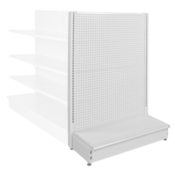 36 in w x 16 in d Gondola End Cap - Pegboard - White 