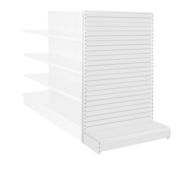36 in w x 16 in d Gondola End Cap - Slatwall - White 