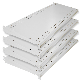 36 in. W Gondola Shelves - White- 4 per Carton