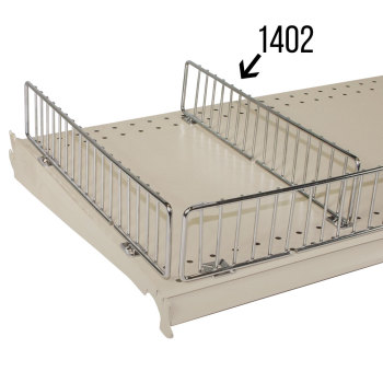 Chrome 16 in. Metal Gondola Shelf Divider
