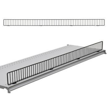 3 In Black Front Fencing For Metal Gondolas