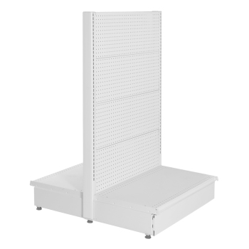 36 w x 36 d Double Sided Gondola - Pegboard - White 