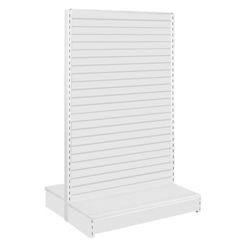 48 w x 36 d Double Sided  Gondola - Slatwall - White 