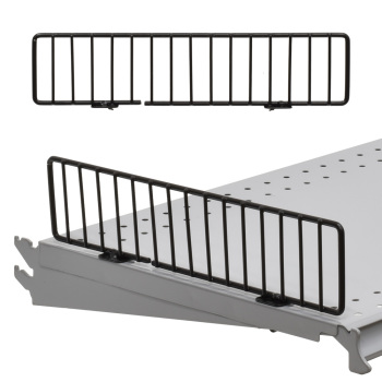 3 in. H Black Side Fencing For Metal Gondola Shelving 