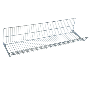 36 in. W Zinc Open End Gondola Wire Basket Shelf with Brackets