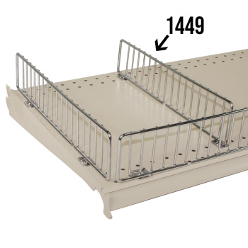 Chrome 22 in. Metal Gondola Shelf Divider