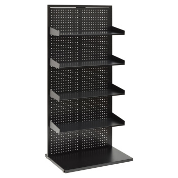 Portable Single Sided Black Gondola Display 60 In. H X 28 In. W