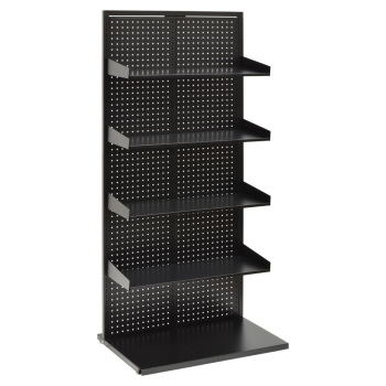 Portable Single Sided Black Gondola Display 60 In. H X 28 In. W