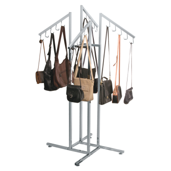 Handbag Rack with Waterfall J-Hook Arms