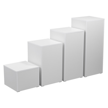 White Laminate Pedestal Display Set 