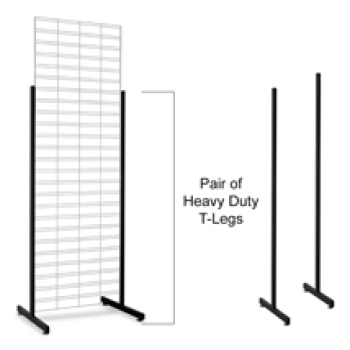 Black Heavy Duty T-legs for Grid  