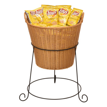 Floor Standing Plastic Wicker Basket Display 