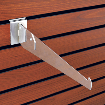 Chrome 12 in. Adjustable Shelf Bracket for Slatwall 
