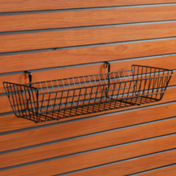 Black 24 in. Universal Multi-Purpose Basket for Slatwall  